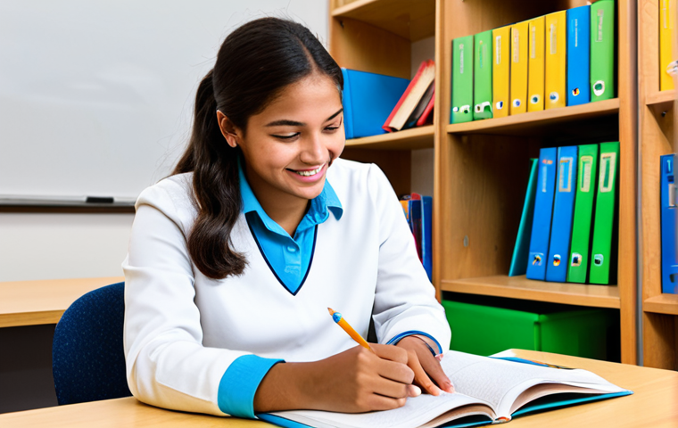 **

"A student fully clothed in appropriate school attire, receiving one-on-one tutoring in a bright, welcoming learning center. Shelves are filled with educational materials and assistive technology. Focus on the tutor's compassionate expression and the student's engaged posture. safe for work, appropriate content, perfect anatomy, well-formed hands, natural pose, professional, family-friendly, modest clothing, professional studio lighting, high quality."

**