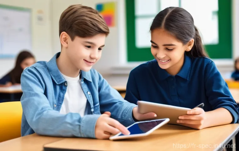 특수교육과 특수교육 연구 동향 - A tranquil, softly lit image featuring a pre-teen student (approximately 10-12 years old) deeply foc...