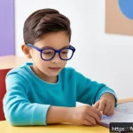 특수교육과 실생활 적용 학습 - A calm, organized learning corner in a modern French classroom designed for children with attention ...